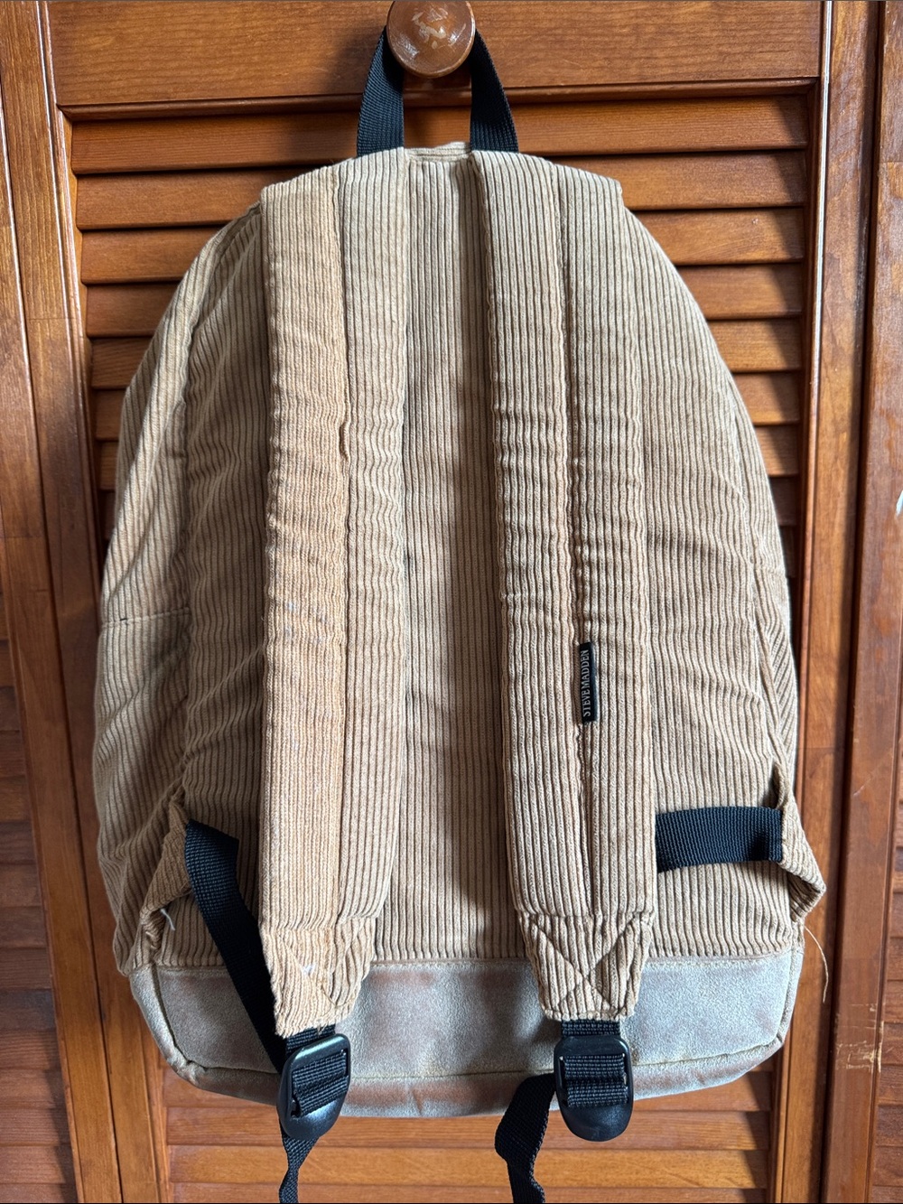 Steve Madden Corduroy Tan Backpack - Picture 4 of 8